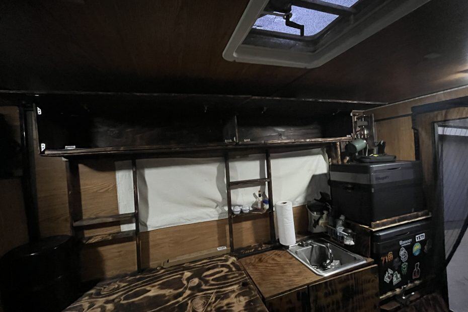 Inside Tortuga Blanca, My Truck camper.